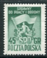 POLAND 1951 National Spartakiad Perf. 12¾:12½ MNH / **.  Michel 705C - Nuevos