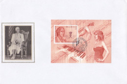 Enveloppe FDC Soie 2992 Bloc 90 Musique Et Littérature Concours Musical Reine Elisabeth Wezembeek-Oppem - 2001-10