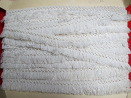 Dentelle Bordure à Franges Coton Blanc Environ 14 M Largeur 2 Cm N°11 Galon Bordure Couture Mercerie - Pizzi, Merletti E Tessuti