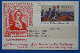 W9 ETATS UNIS BELLE  CARTE 1979 WILMINGTON  POUR METUCHEN + AFFRANCH. INTERESSANT - Storia Postale