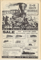 Catalogue E And H IRON HORSE 1965 Jan-February Digest Fuji Rivarossi GEM PFM - Engels