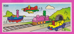 264449 /  Instruction Kinder Surprise - K98 N.7 Train Locomotive , +n.6 Ship ,+n.5 Airplane +n.8 Car 7.0 X 3.0 Cm. - Istruzioni