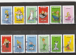 FRANCE 2019 ASTERIX SERIE COMPLETE 12 TIMBRES ADHESIFS OBLITERE ROND YT 1729 A 1740 - Gebraucht