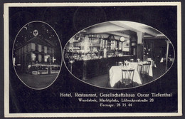 +++ CPA - Allemagne - Hambourg - WANDSBEK - Publicité Hôtel Gesellschaftshaus Oscar Tiefenthal   // - Wandsbek