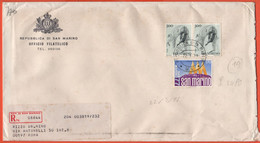SAN MARINO - 1978 - 2 X 300 Fede + 170 Manifestazione Filatelica San Marino 1977 - Raccomandata - Viaggiata Da San Marin - Storia Postale