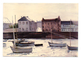 PONTIVY---d'après Peinture De Georges Laporte --Contre Jour En Bretagne .......à Saisir - Pontivy