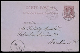 1890, 26 MARS MONACO - ENTIER 10C Mi. P3 A BERLIN, ALLEMAGNE. - Postal Stationery