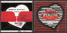 France (Oblitéré) YT 5198 & 5199 - Saint Valentin. Coeur Sonia Rykiel (2018) - Gebraucht