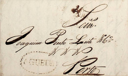 1842 Portugal Pré-Filatelia AGD 3 «AGUEDA» Sépia - ...-1853 Prephilately
