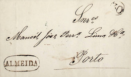 1850 Portugal Pré-Filatelia ALD 4 «ALMEIDA» Sépia - ...-1853 Préphilatélie