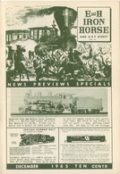 Catalogue E And H IRON HORSE 1965 December Digest Tyco GEM AHM Rivarossi - Inglese