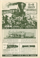 Catalogue E And H IRON HORSE 1965 December Digest Tyco GEM AHM Rivarossi - Anglais