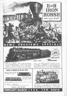 Catalogue E And H IRON HORSE 1966 February-March Digest Tyco Rivarossi AHM - Anglais