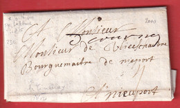 MARQUE DE TOURNAY BELGIQUE 1712 POUR NIEUPORT - 1621-1713 (Spanische Niederlande)