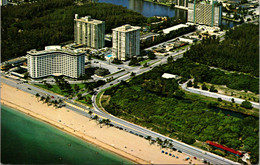 Florida Fort Lauderdale Aerial View Sunrise Boulevard And A1A 1977 - Fort Lauderdale