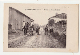 CPA 55. Vavincourt. Route De Saint-Mihiel. Paysans Et Chariot. NON CIRCULEE - Vavincourt