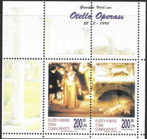 Northern Cyprus Turkish 1999 Othello Otello Verdi Michel Bl. 18 (493-94) MNH Mint Neuf Postfrisch ** - Nuevos