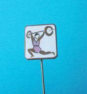 WEIGHTLIFTING #1 Old Rare Enamel Pin Badge Haltérophilie Gewichtheben Pesistica Halterofilia Levantamento De Pesos - Gewichtheffen