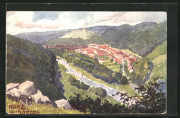 Künstler-AK Lauterberg Im Harz, Blick Vom Berg Zum Ort - Bad Lauterberg