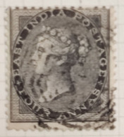 4a Four Anna Stamp India 1856 1864 No Wmk Watermark - 1854 East India Company Administration
