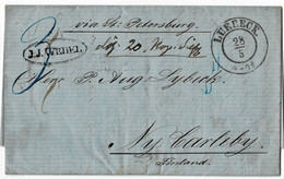 1858,  Lübeck Nach Finnland !  über St.Petersburg !  , A 5187 - Lübeck