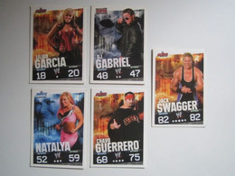 Lot 5 Cartes De Catch TOPPS SLAM ATTAX EVOLUTION Trading Card Game - Tarjetas