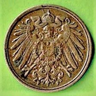 ALLEMAGNE / 1 REICHSPFENNIG  / 1912 F - 2 Renten- & 2 Reichspfennig