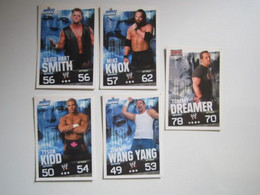 Lot 5 Cartes De Catch TOPPS SLAM ATTAX EVOLUTION Trading Card Game - Trading Cards