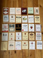 Lot De 30 étiquettes De Bouteilles De Vin - Colecciones & Series