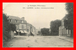 Lannion , L'avenue De La Gare      ( Scan Recto Et Verso) - Lannion