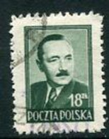 POLAND 1950 Currency Reform Handstamp On Bierut 18 Zl.used.  Michel 627 - Gebruikt