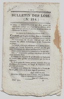 Bulletin Des Lois 214 1828 De Vatimesnil Grand-Maître De L'Université De France/Soeurs De La Providence à Moulins ... - Decreti & Leggi