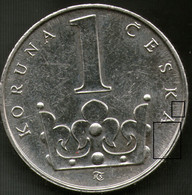 Czech Republic,1 Korun 1993,error Shown On Coin Scan As Scan - Tchéquie