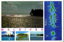 12955 - Malediven - Maldives , Heaven On Earth , Mehrbildkarte - Gelaufen - Maldive
