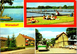 13003 - Deutschland - Wünsdorf , Wünsdorfersee , Badestrand , AWG , Bahnhof , Bus , Mehrbildkarte - Gelaufen - Zossen