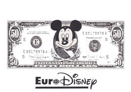 CPM Disney Walt Mickey Non Circulé Billet De Banque Banknote - Other & Unclassified