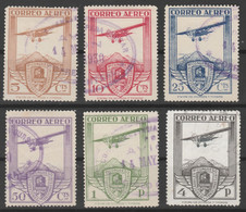 1930 Congreso Internacional Ferrocarriles. Aéreo. Serie Completa 483 A 488 - Oblitérés