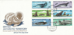 British Antarctic Territory (BAT) 1983 Seals 6v FDC (F8740) - FDC