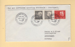 1er Vol - 1966 - Stockholm Stuttgart - Lufthansa - Cartas & Documentos