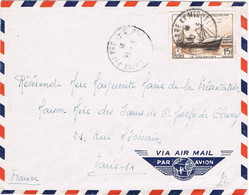 41064. Carta Aerea St. PIERRE Et MIQUELON 1958 A Paris. Pensionat St. Pierre - Storia Postale