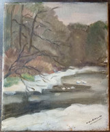 Paysage D'hiver/ Winter Landscape, Nel Noltee-Van Der Woude, Avant-guerre/ Pre-war - Huiles