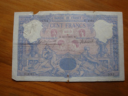 RARE 100 Francs Bleu Et Rose De 1907 - 100 F 1888-1909 ''Bleu Et Rose''