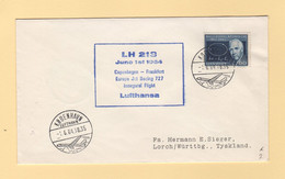 1er Vol - 1964 - Copenhagen Frankfurt - Lufthansa - Airmail