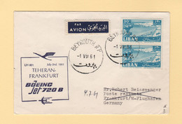 1er Vol - 1961 - Teheran Frankfurt - Boeing - Líbano