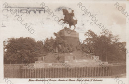 CARTOLINA  TORINO,PIEMONTE,MONUMENTO AL PRINCIPE AMADEO,DI SAVOIA,DUCA D"AOSTA,CULTURA,RELIGIONE,VIAGGIATA 1928 - Palazzo Carignano