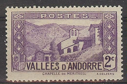Andorra Fran. 1932 Paisajes 2 C Ed:25 (*) - Neufs