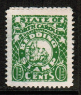 U.S.A.---North Carolina  1 3/5 CENTS BEDDING STAMP VF UNUSED NO GUM (Stamp Scan # 785) - Non Classificati