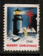 U.S.A.  1941 CHRISTMAS SEAL VF USED (Stamp Scan # 785) - Unclassified