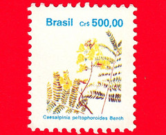 BRASILE - Usato - 1991 - Flora - Fiori - Caesalpinia Peltophoroides - 500.00 - Used Stamps