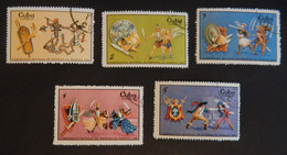 CUBA YT 1319/1323 OBLITERES "COMBATS" ANNÉE 1969 - Used Stamps